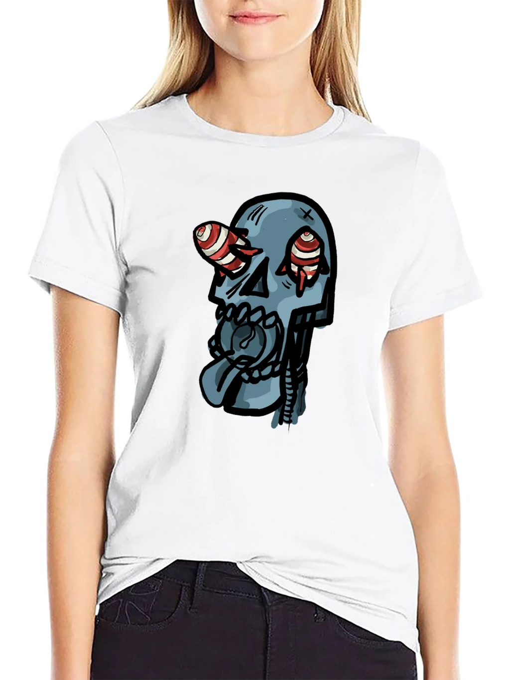 Skull Graphic Print Black T-Shirt product image 8