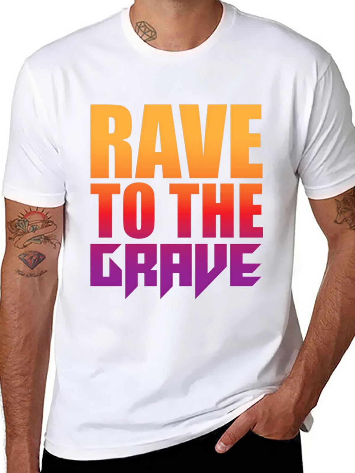 Rave to the Grave Graphic Tee - Bold Gradient Design product image 7