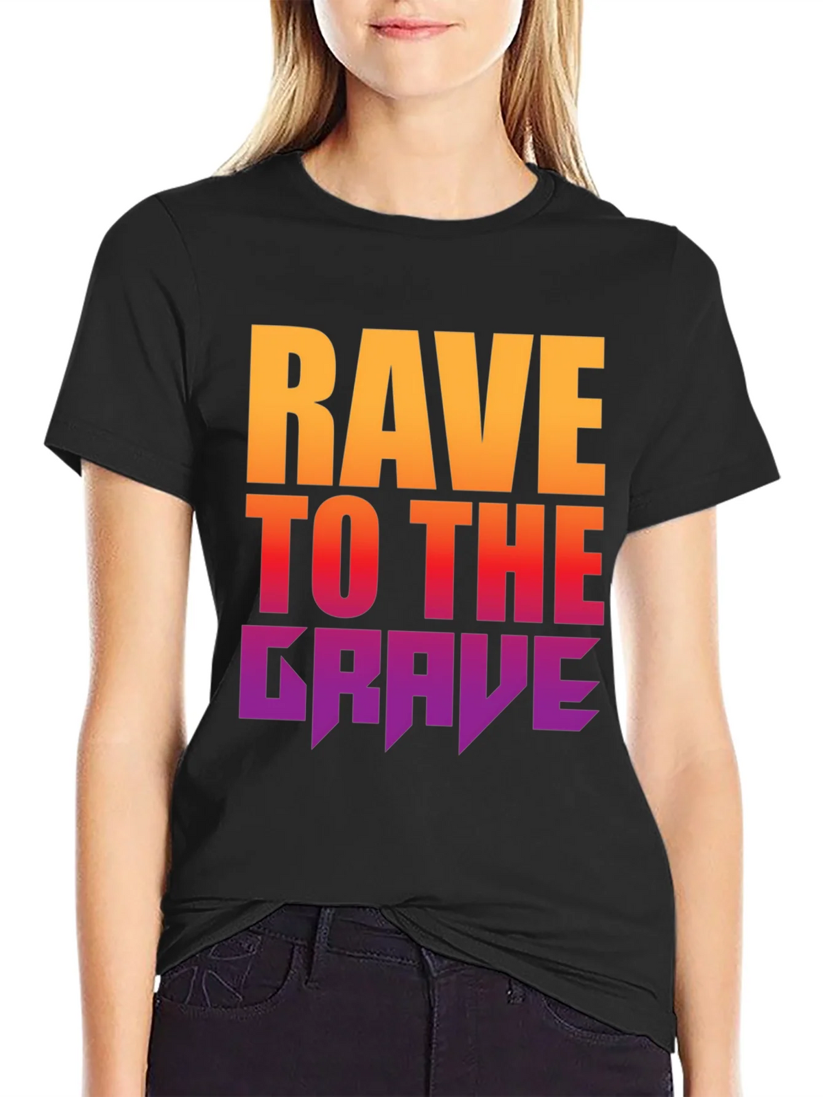Rave to the Grave Graphic Tee - Bold Gradient Design product image 2