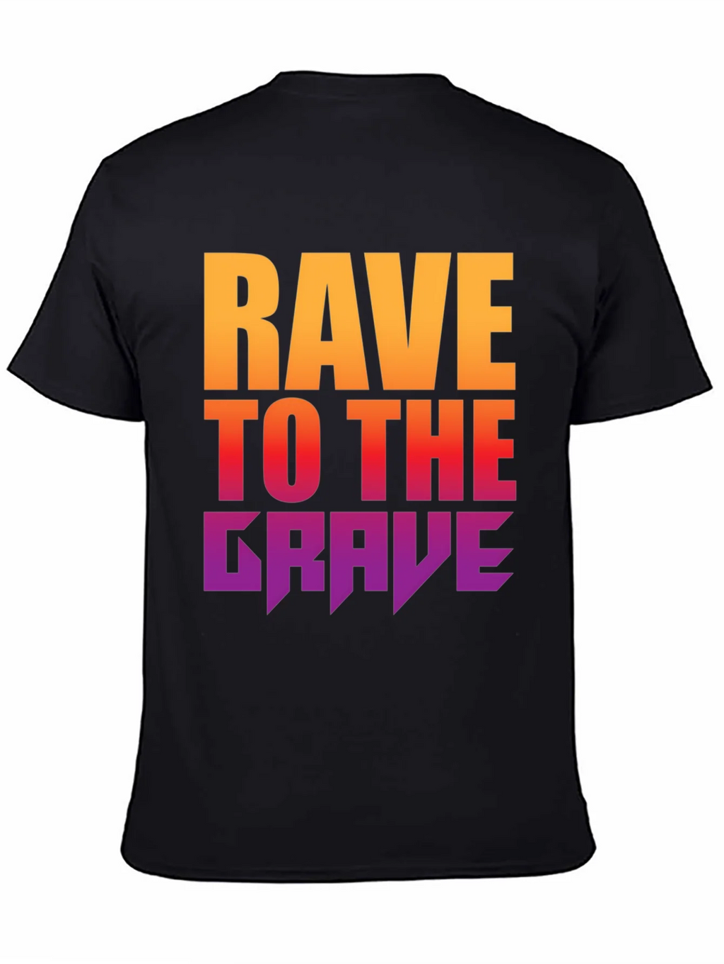Rave to the Grave Graphic Tee - Bold Gradient Design product image 4