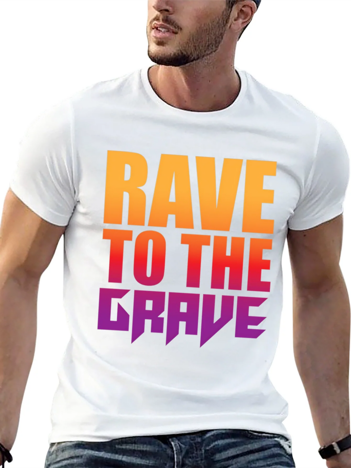 Rave to the Grave Graphic Tee - Bold Gradient Design product image 12