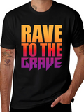 Rave to the Grave Graphic Tee - Bold Gradient Design product image 1
