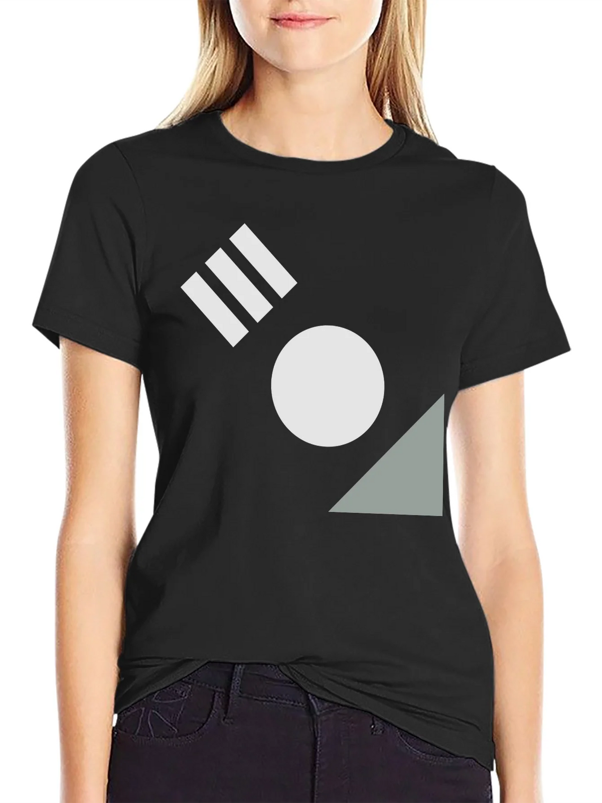 Geometric Black T-Shirt - Modern Design product image 2