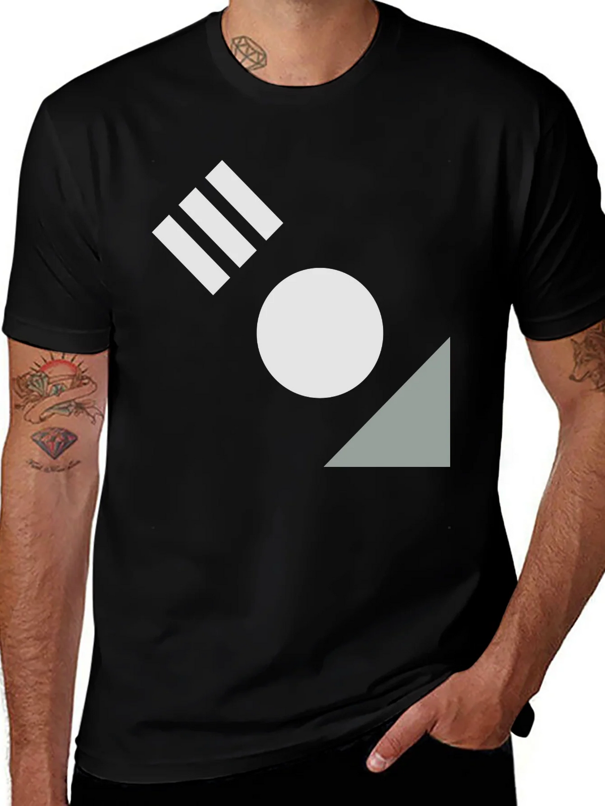 Geometric Black T-Shirt - Modern Design product image 1