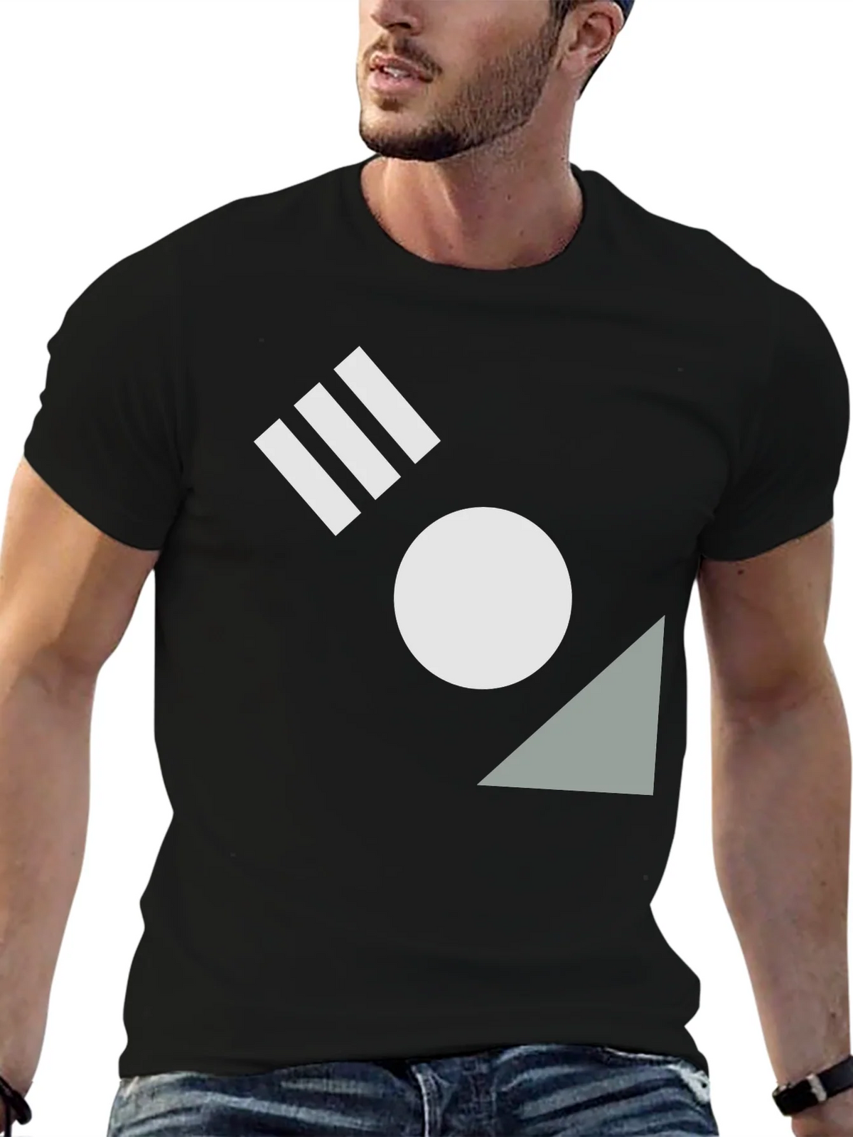 Geometric Black T-Shirt - Modern Design product image 6