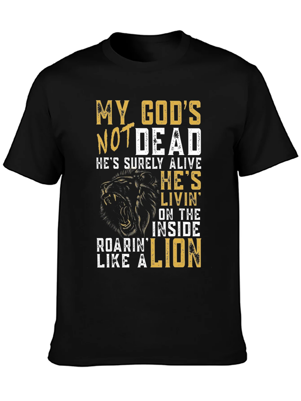 My Gods Not Dead Lion Graphic T-Shirt product image 3
