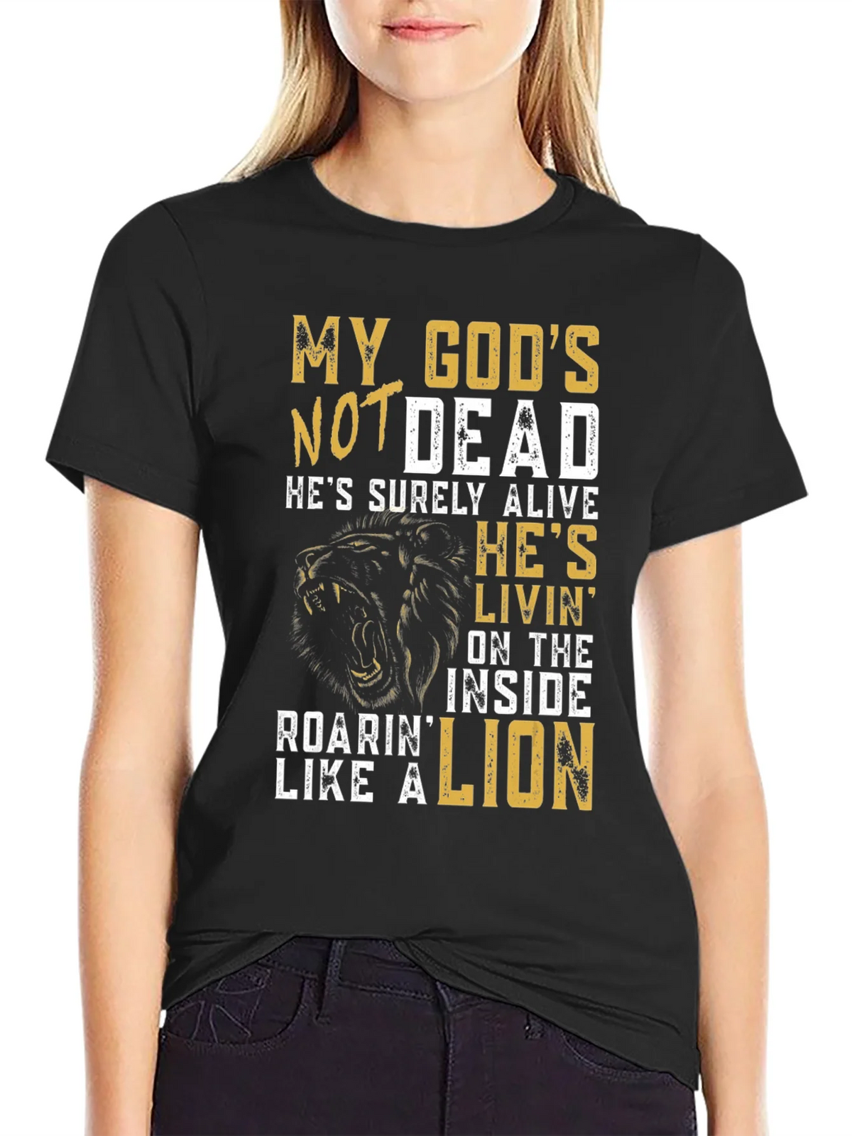 My Gods Not Dead Lion Graphic T-Shirt product image 2