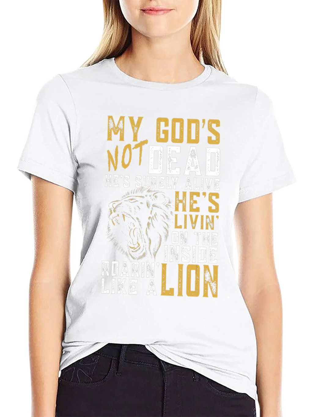 My Gods Not Dead Lion Graphic T-Shirt product image 8