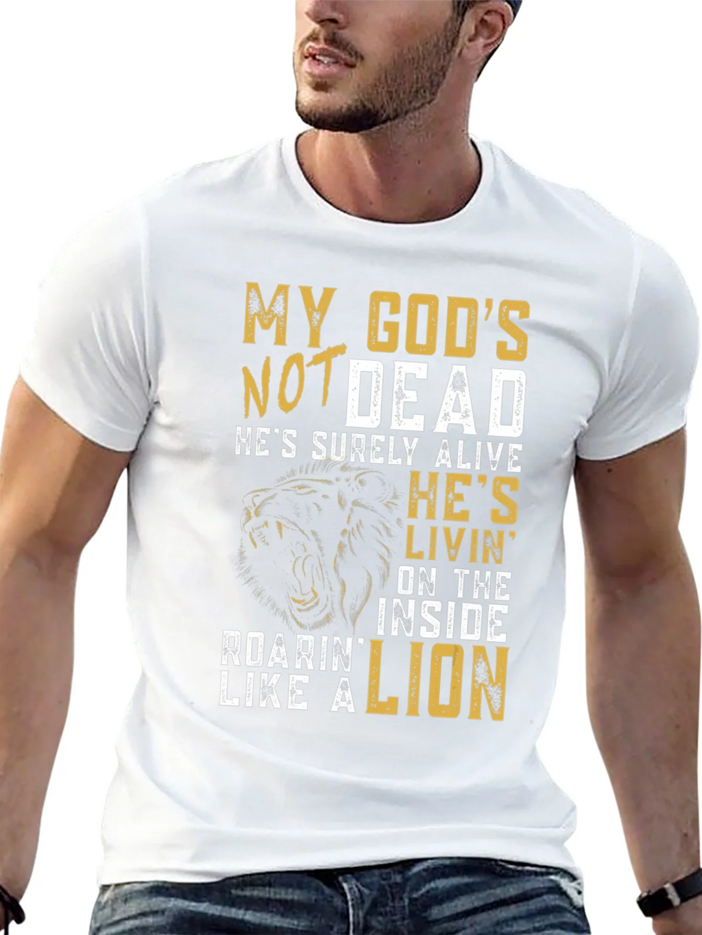 My Gods Not Dead Lion Graphic T-Shirt product image 12