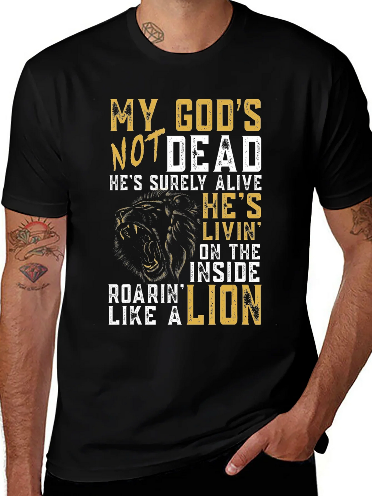 My Gods Not Dead Lion Graphic T-Shirt product image 1
