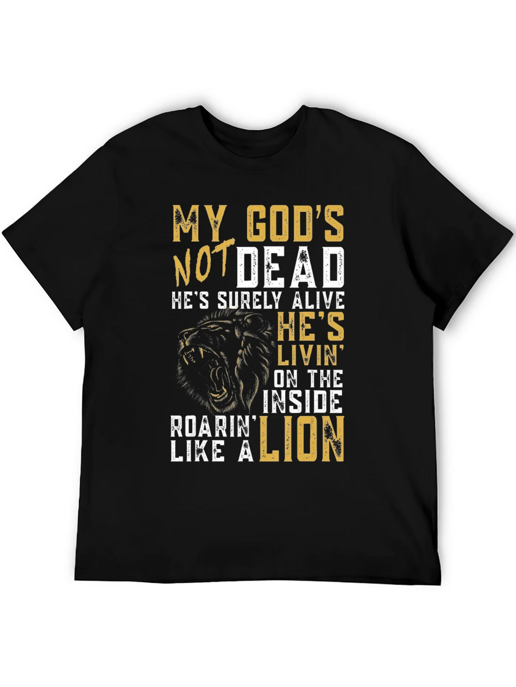 My Gods Not Dead Lion Graphic T-Shirt product image 5