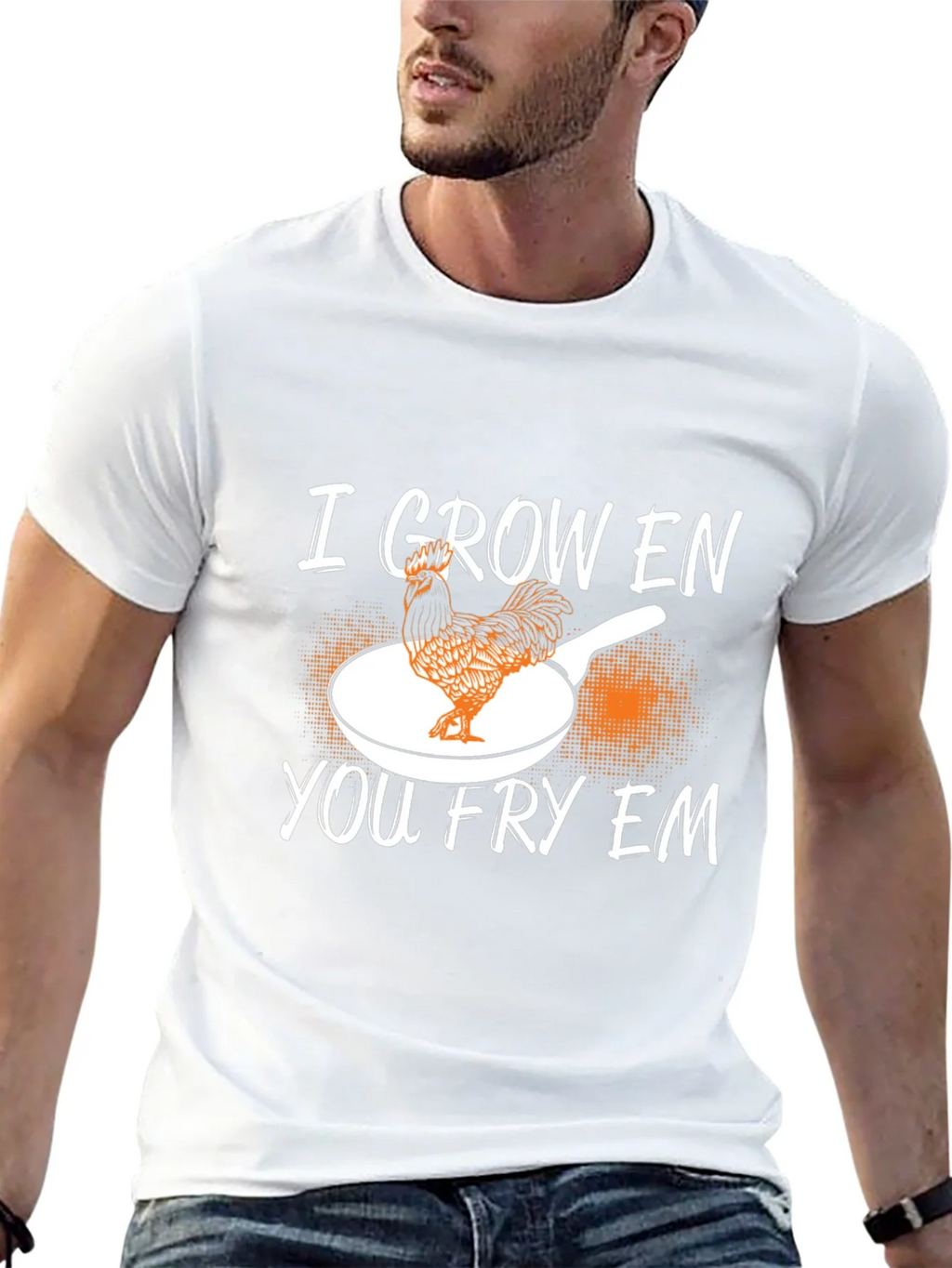 I Grow Em You Fry Em Chicken Graphic T-Shirt product image 12