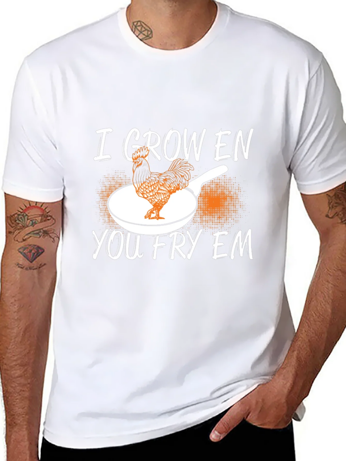I Grow Em You Fry Em Chicken Graphic T-Shirt product image 7