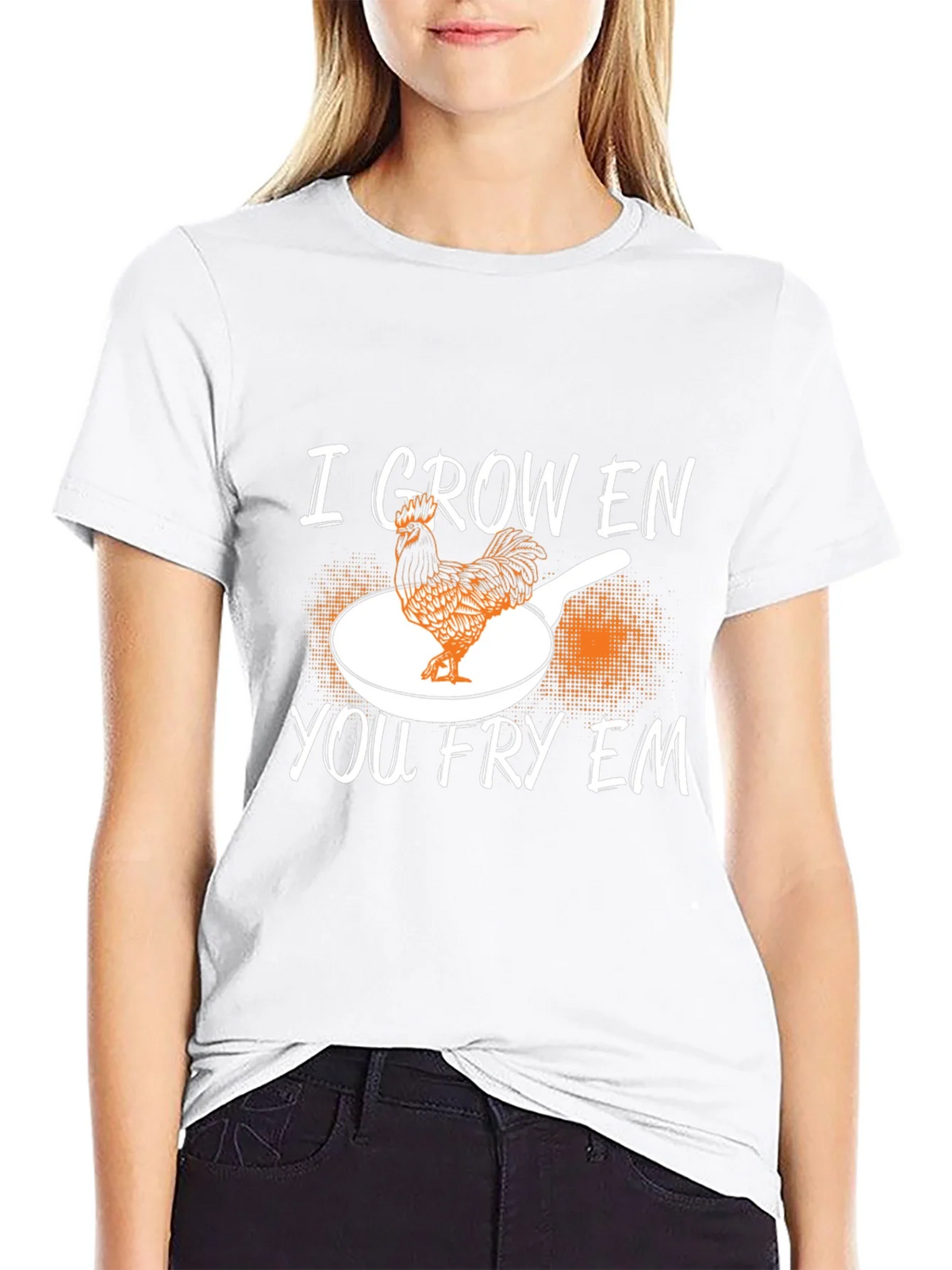 I Grow Em You Fry Em Chicken Graphic T-Shirt product image 8