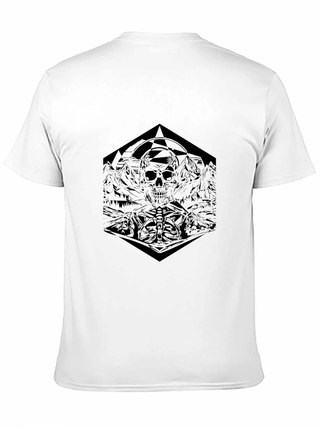Geometric Skull Graphic Tee - Dark & Edgy Design product image 10