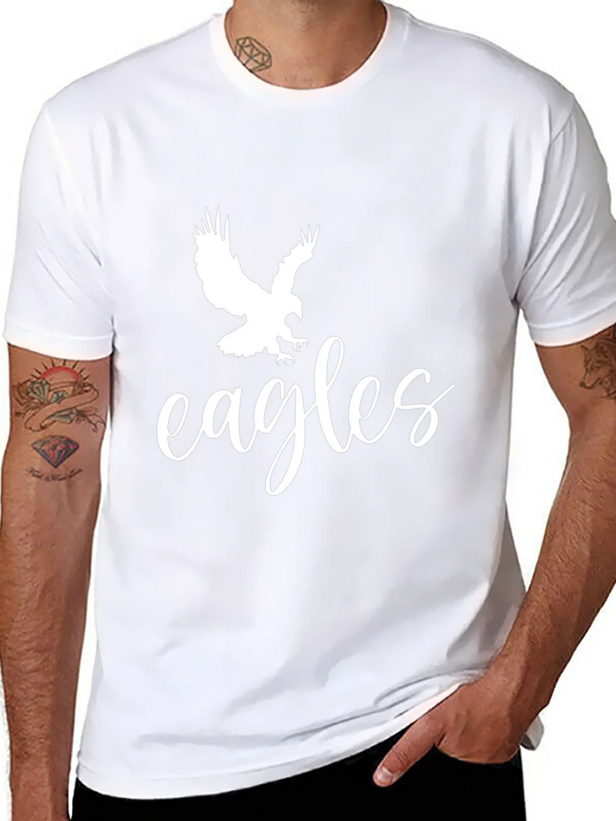 Eagles Graphic Tee - Black Cotton T-Shirt product image 7