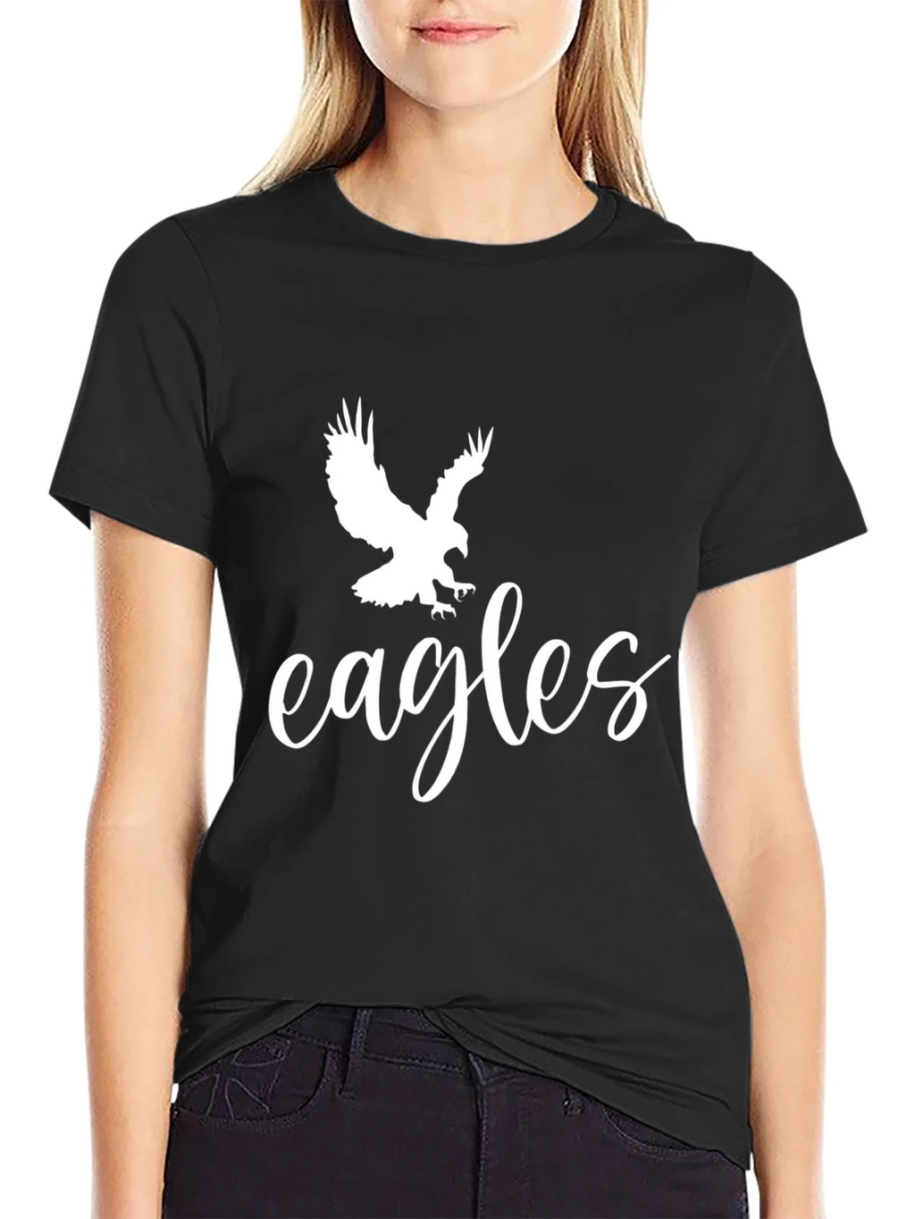 Eagles Graphic Tee - Black Cotton T-Shirt product image 2
