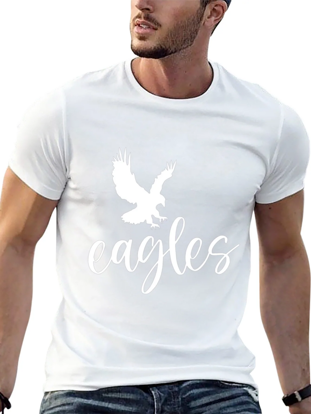 Eagles Graphic Tee - Black Cotton T-Shirt product image 12