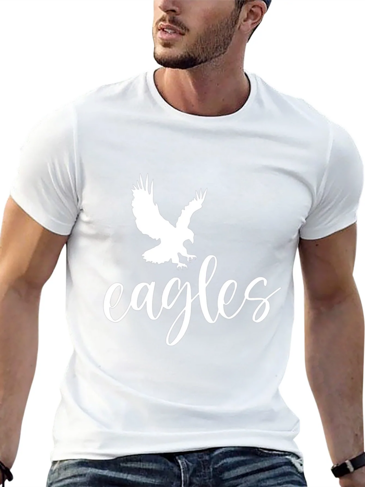 Eagles Graphic Tee - Black Cotton T-Shirt product image 12