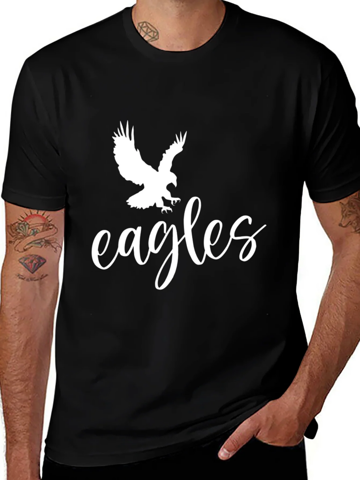 Eagles Graphic Tee - Black Cotton T-Shirt product image 1