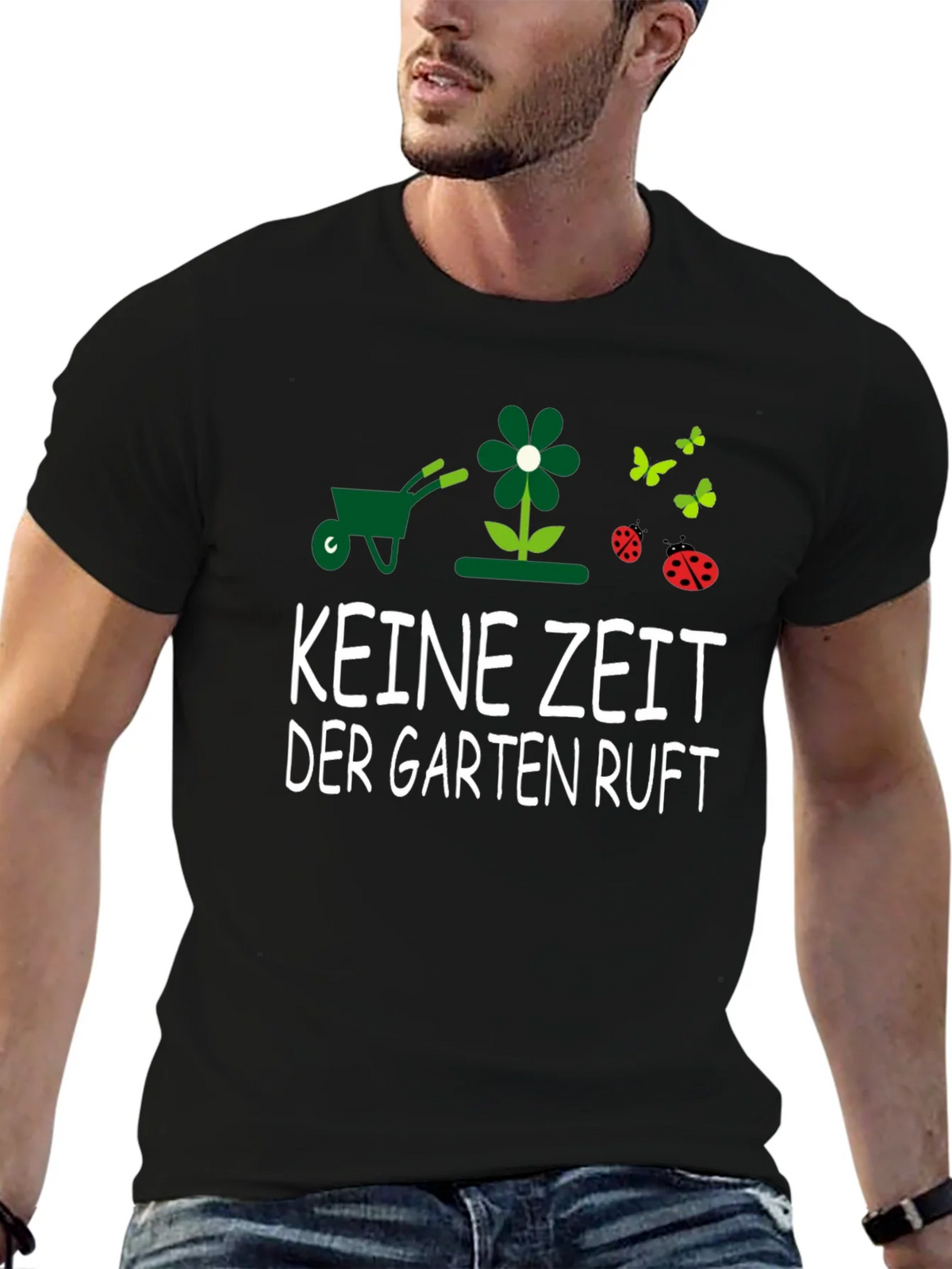 Gardening T-Shirt - KEINE ZEIT DER GARTEN RUFT - Garden product image 6