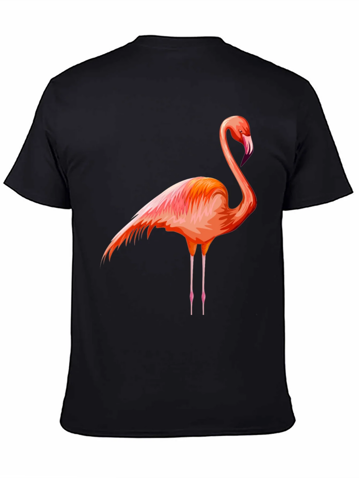 Flamingo Graphic Tee - Black Cotton Comfort product image 4