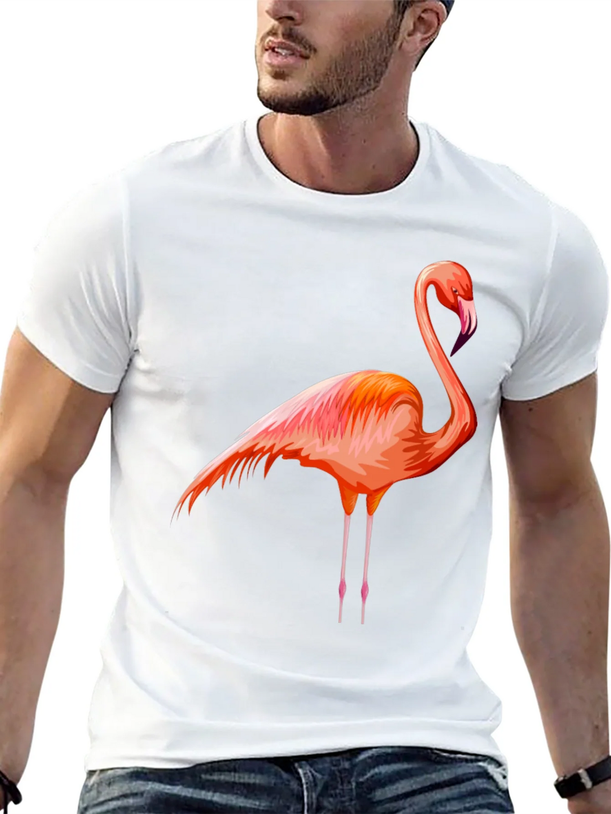 Flamingo Graphic Tee - Black Cotton Comfort product image 12
