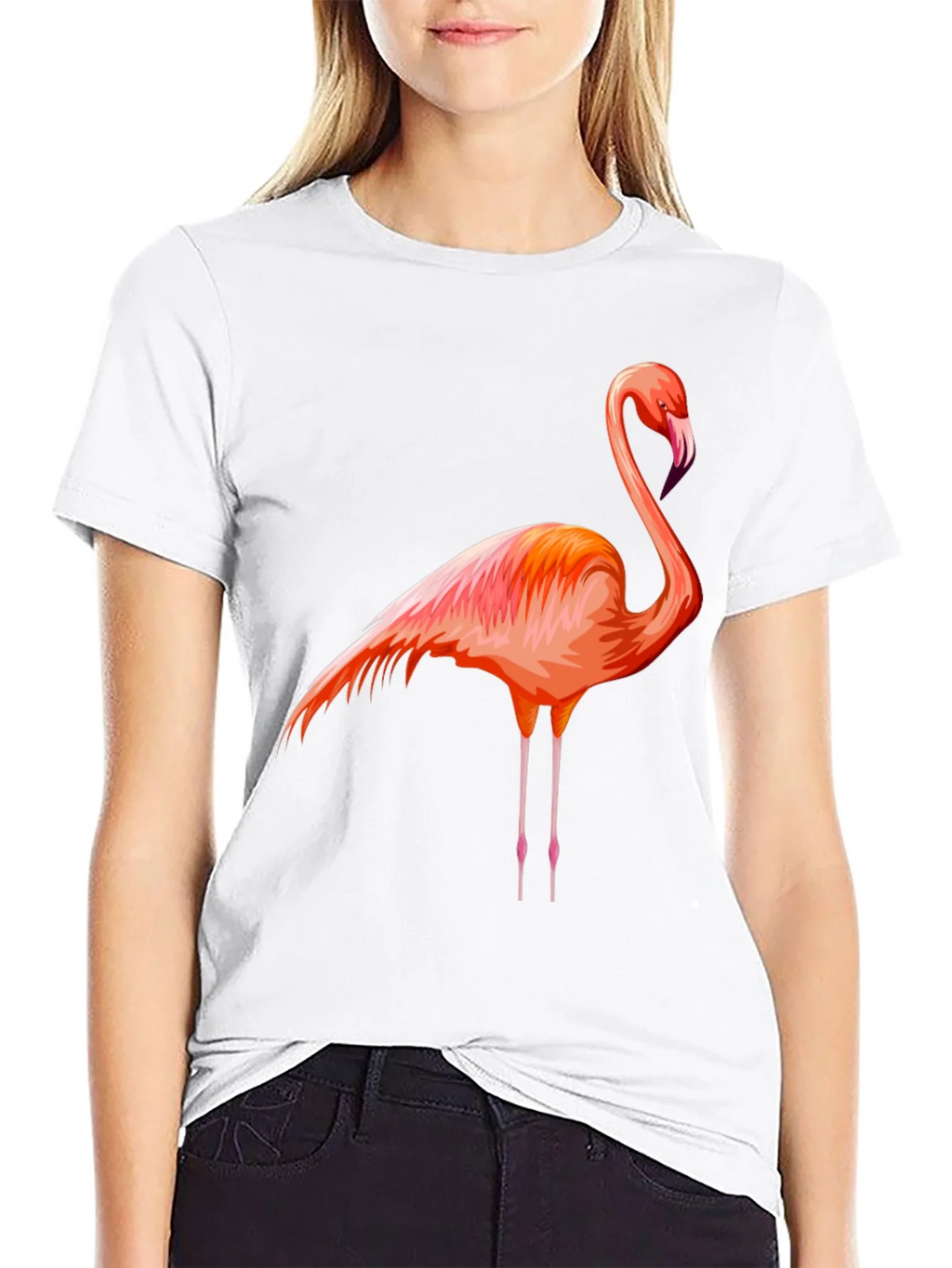 Flamingo Graphic Tee - Black Cotton Comfort product image 8