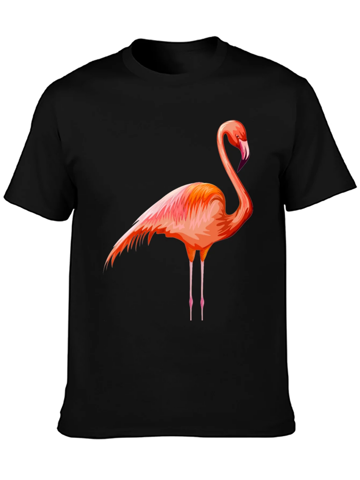 Flamingo Graphic Tee - Black Cotton Comfort product image 3
