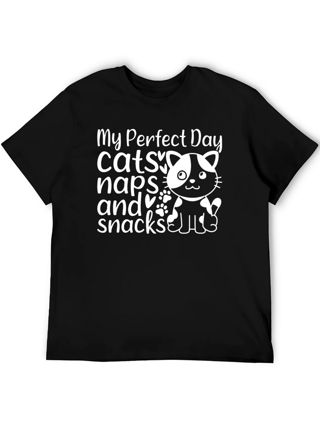 My Perfect Day Cats Naps & Snacks T-Shirt product image 5