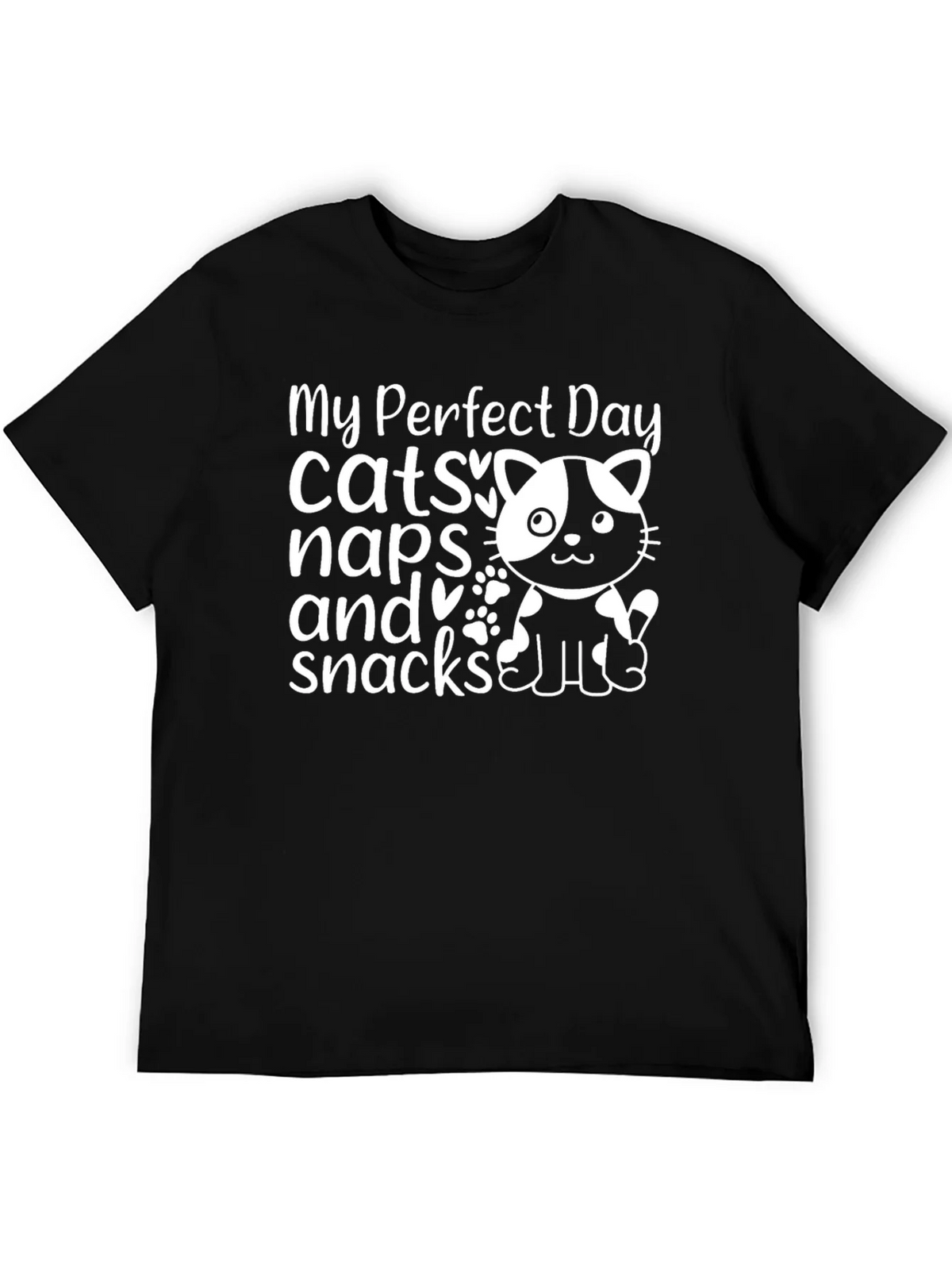 My Perfect Day Cats Naps & Snacks T-Shirt product image 5