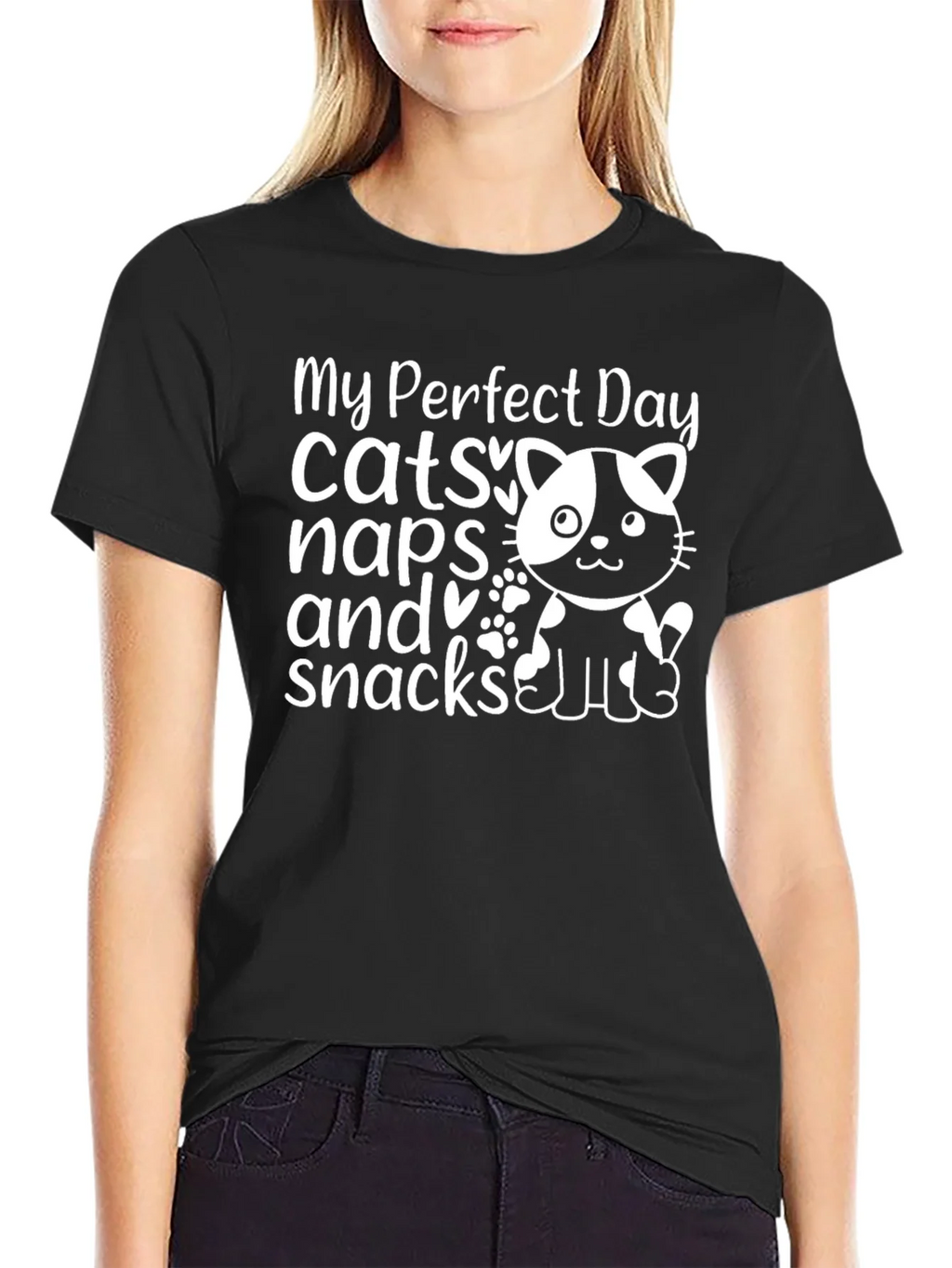 My Perfect Day Cats Naps & Snacks T-Shirt product image 2
