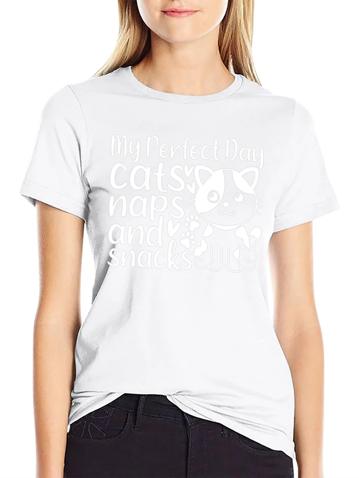 My Perfect Day Cats Naps & Snacks T-Shirt product image 8