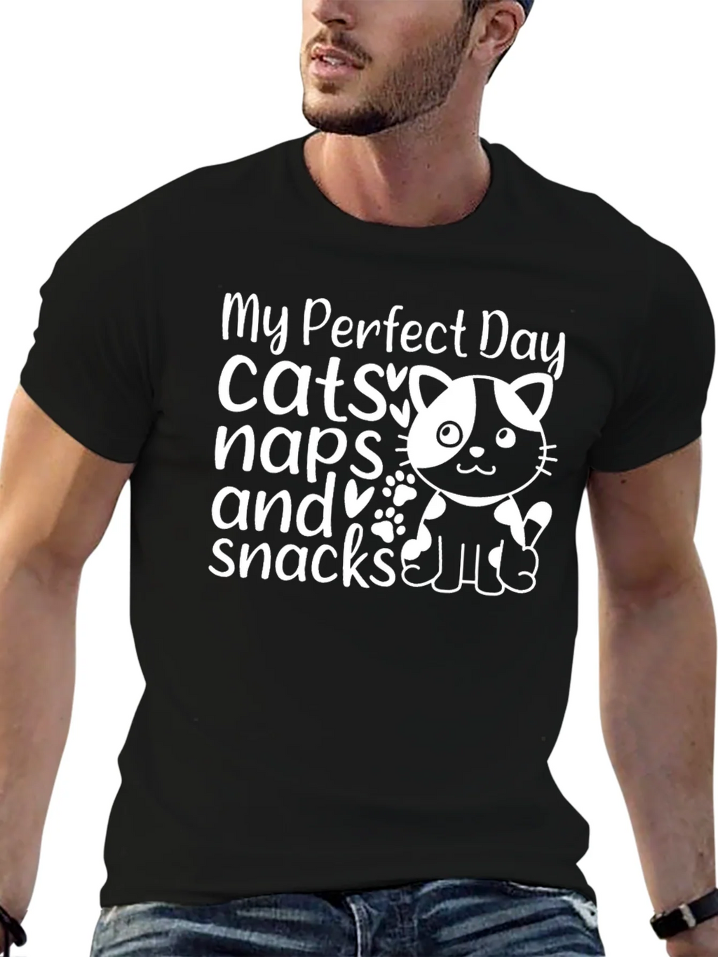 My Perfect Day Cats Naps & Snacks T-Shirt product image 6