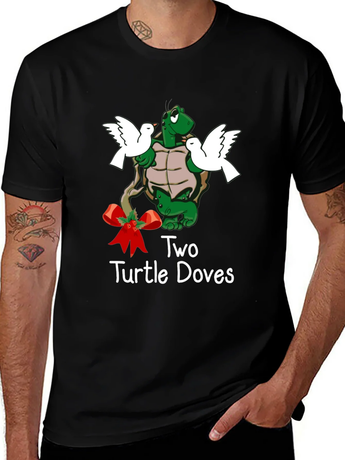 Two Turtle Doves Christmas T-Shirt product image 1