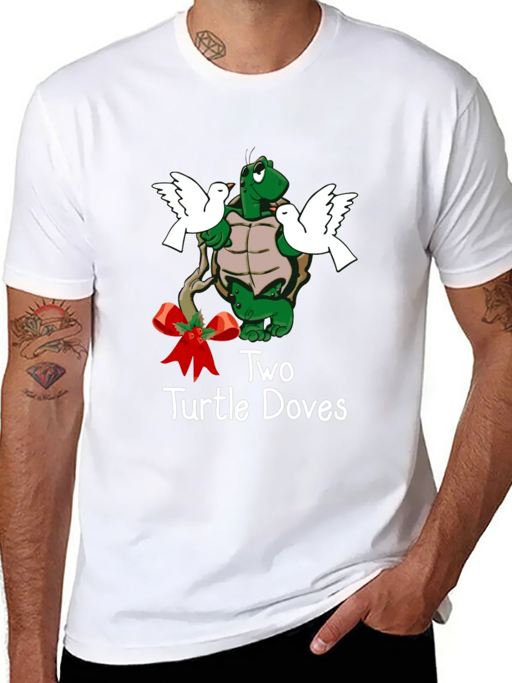 Two Turtle Doves Christmas T-Shirt product image 7