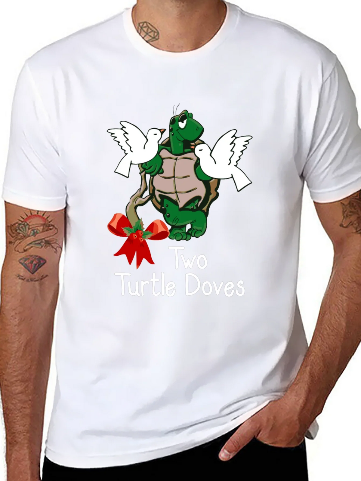 Two Turtle Doves Christmas T-Shirt product image 7