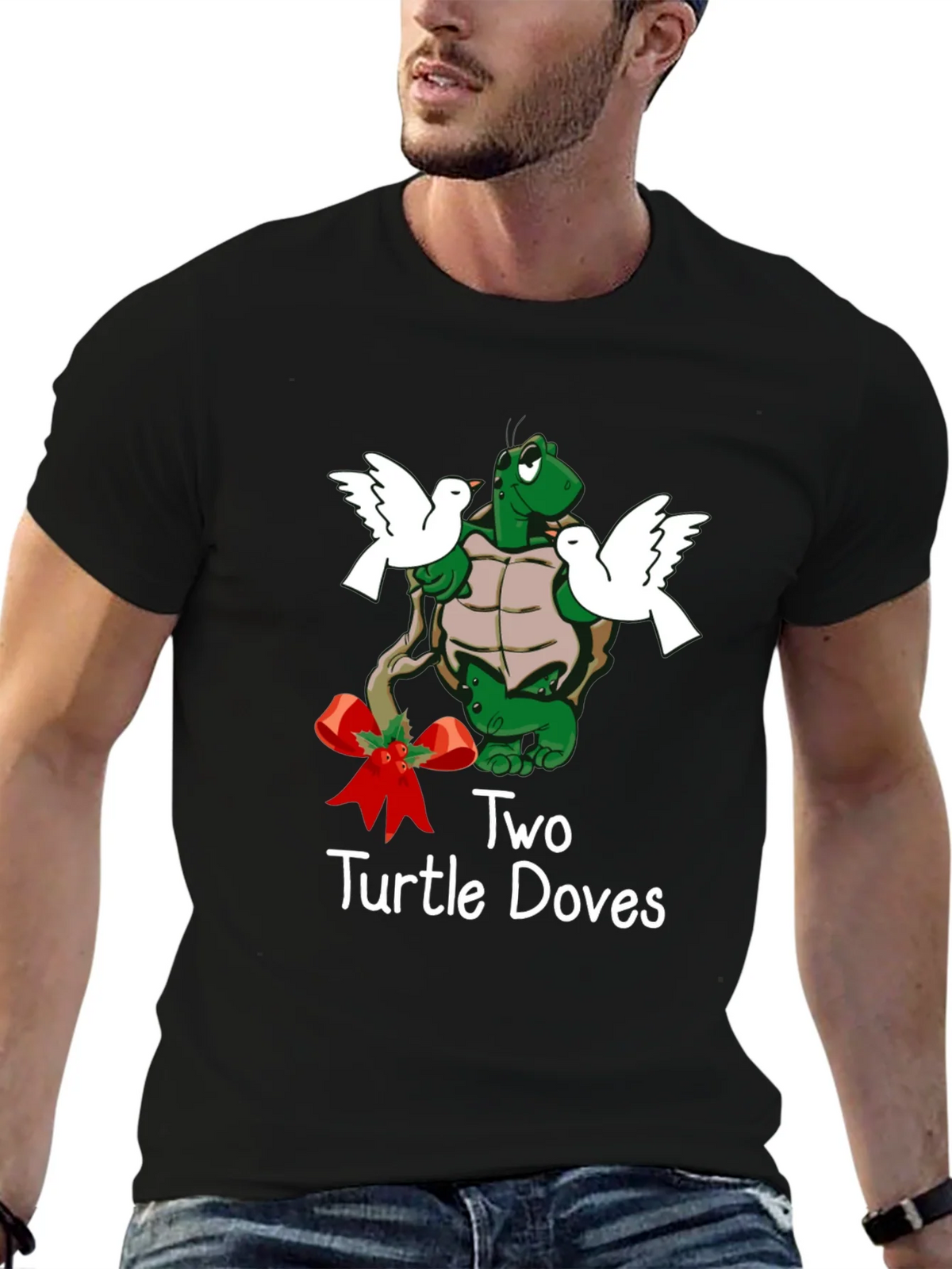 Two Turtle Doves Christmas T-Shirt product image 6