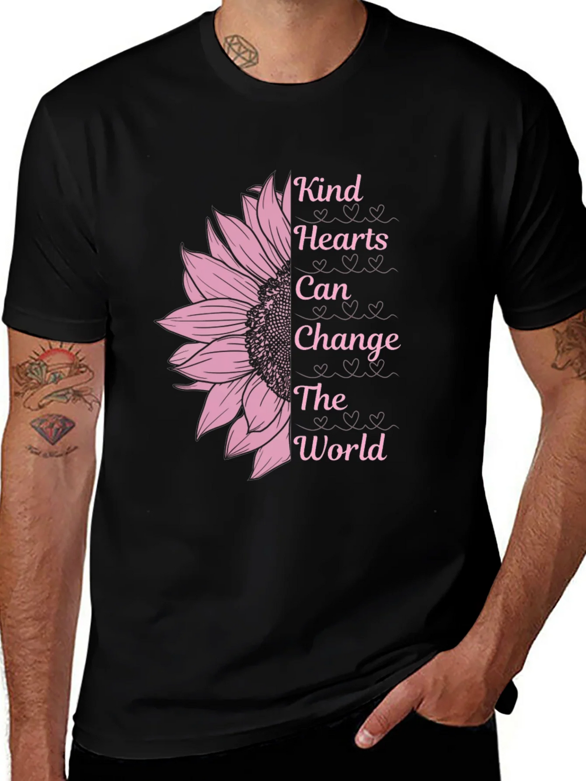 Kind Hearts Sunflower Graphic T-Shirt product image 1