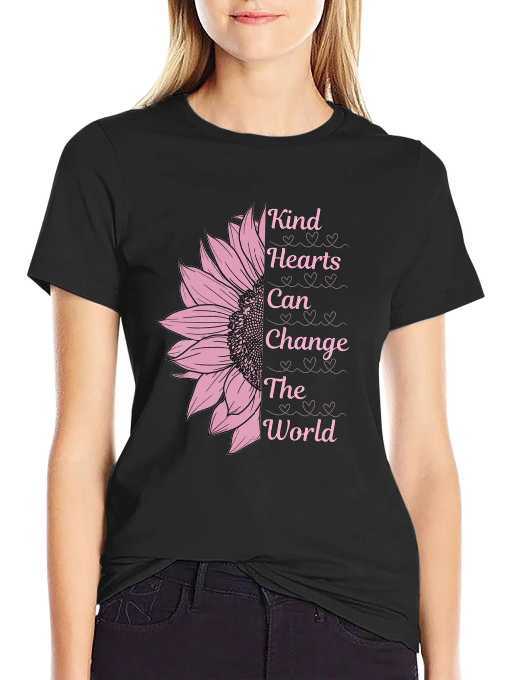 Kind Hearts Sunflower Graphic T-Shirt product image 2
