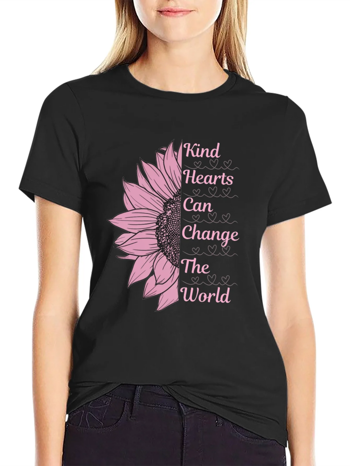 Kind Hearts Sunflower Graphic T-Shirt product image 2