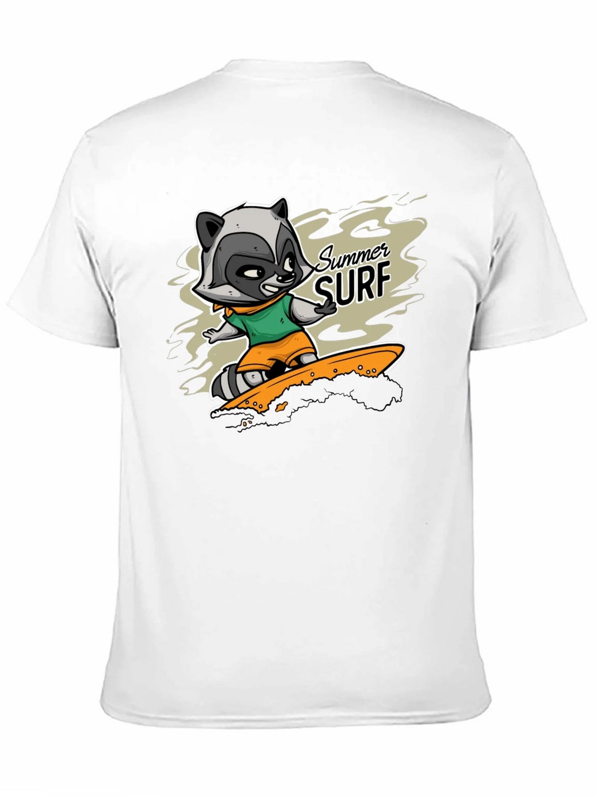 Raccoon Summer Surf Graphic T-Shirt product image 10