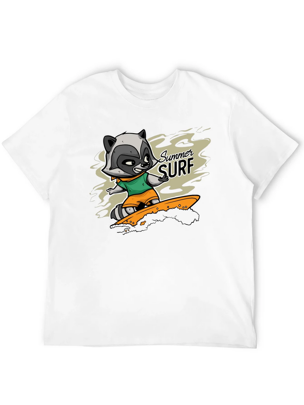 Raccoon Summer Surf Graphic T-Shirt product image 11