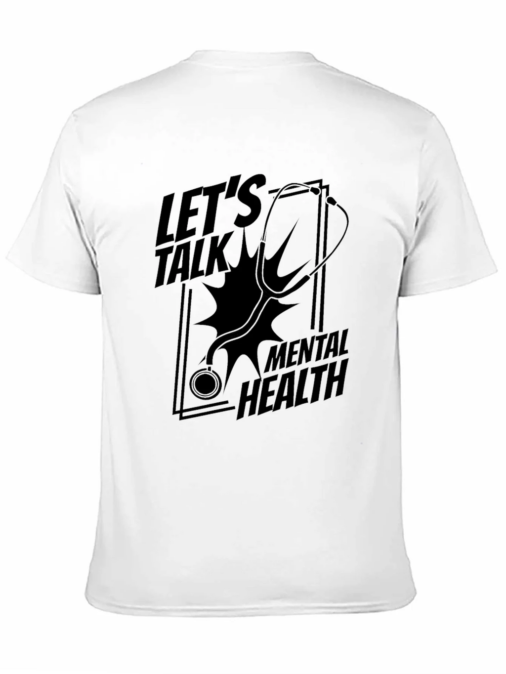 Lets Talk Mental Health Black Graphic T-Shirt product image 10
