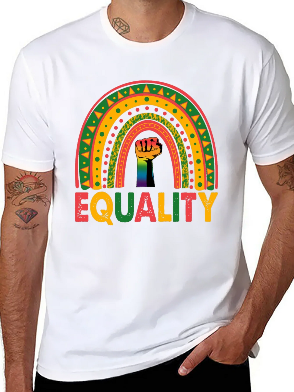 Equality Rainbow Fist T-Shirt product image 7