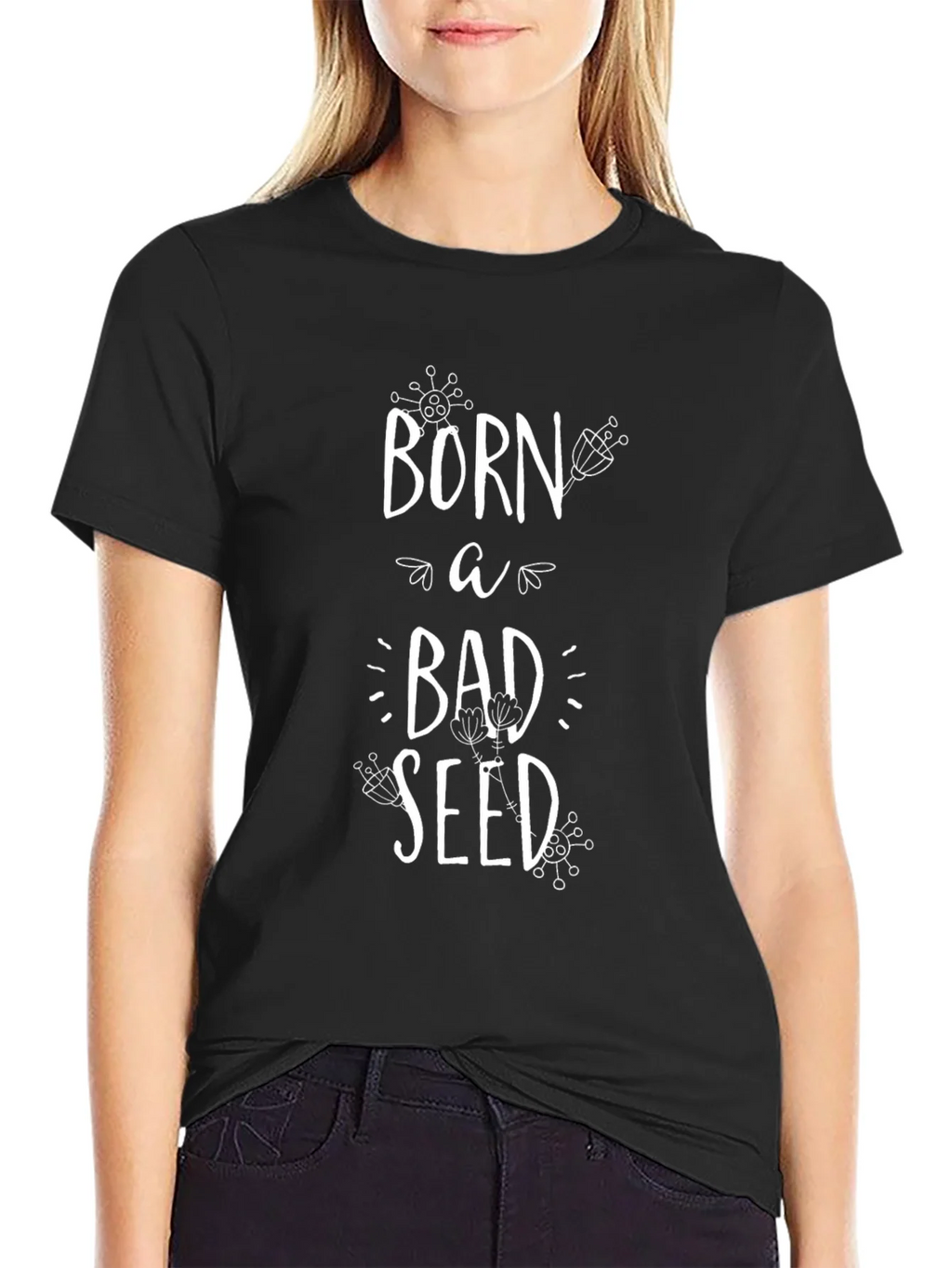 Born A Bad Seed Black Graphic Tee product image 2