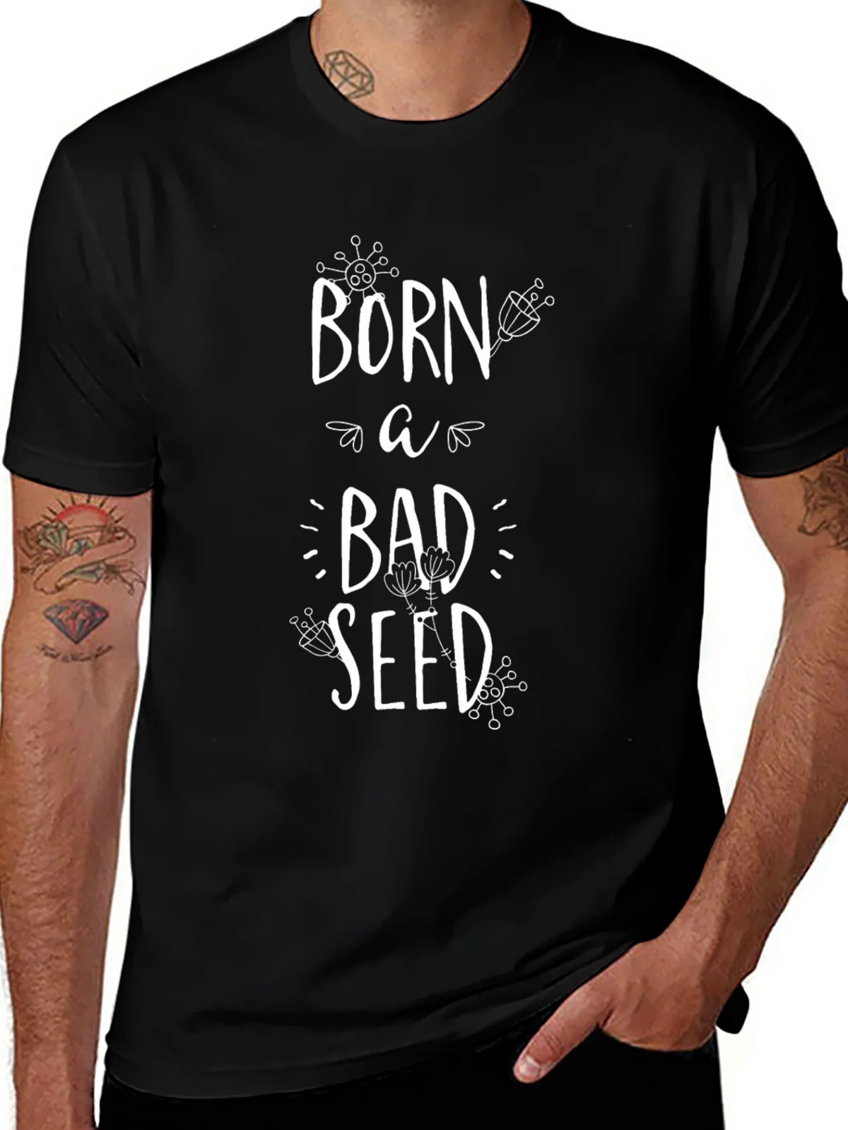 Born A Bad Seed Black Graphic Tee product image 1