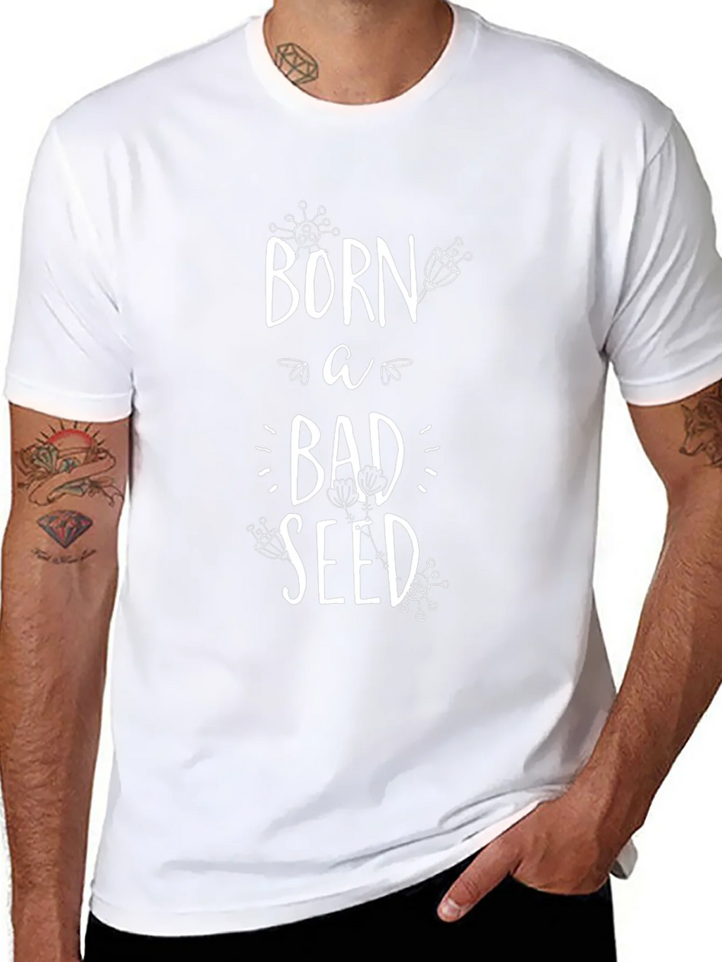 Born A Bad Seed Black Graphic Tee product image 7