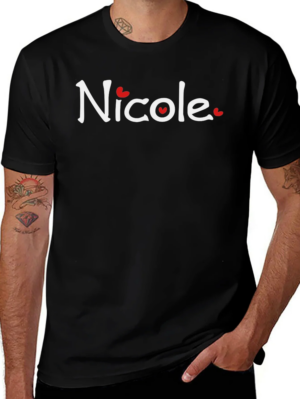 Nicole Heart Graphic T-Shirt - Soft Cotton Blend product image 1