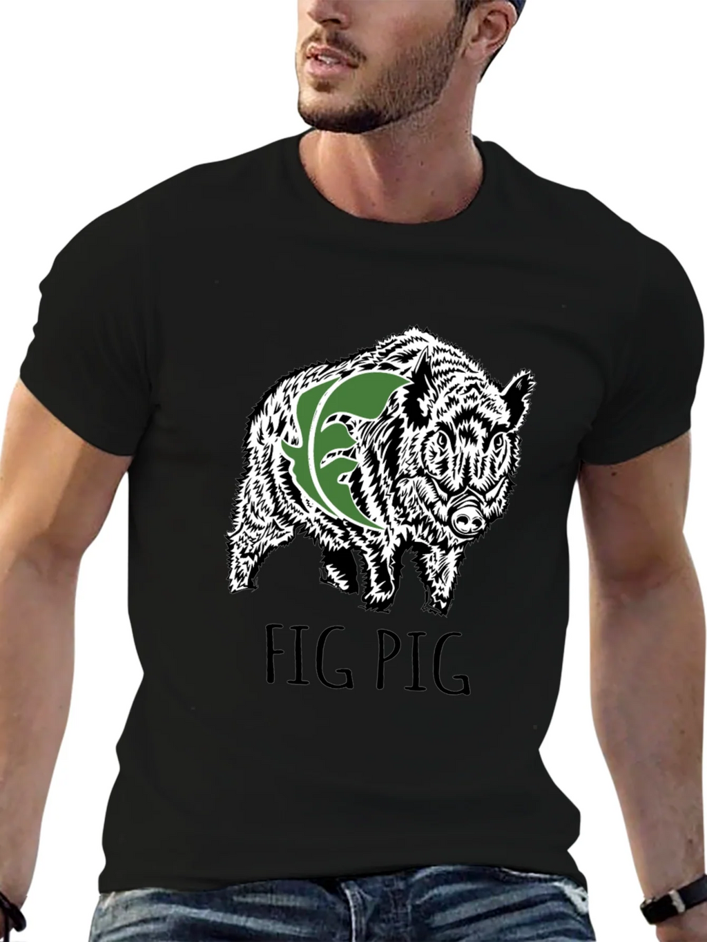 Fig Pig Black T-Shirt product image 6